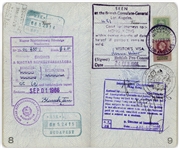 Moe Howard Twice-Signed Passport